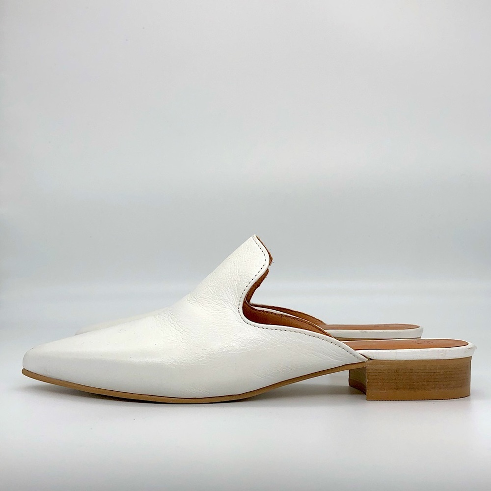 Alex + Alex Pointed Mules In White - image 1